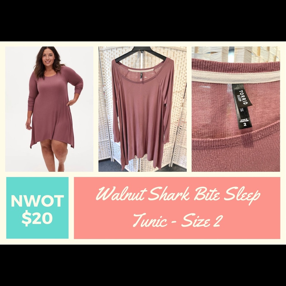 Torrid Walnut Sharkbite Sleep Tunic Size 2